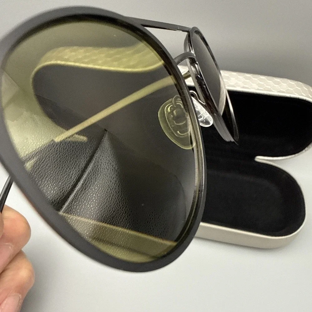 Colours by Alexander Julian Authentic Morricone Sunglasses Black Round GreenLens